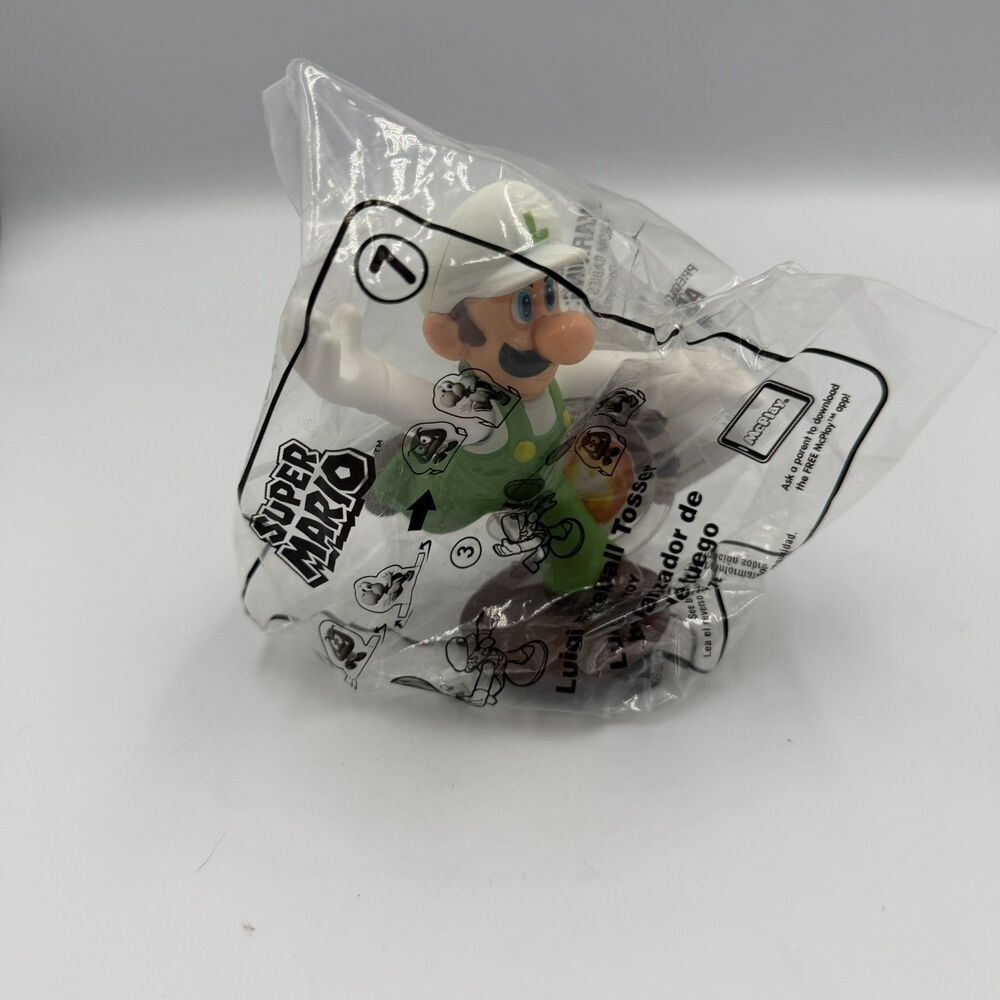 Nintendo Super Mario Bros. Luigi Action Figure with Base Toy Collectible